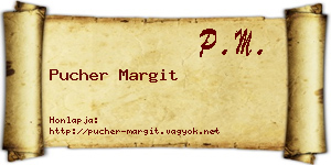 Pucher Margit névjegykártya